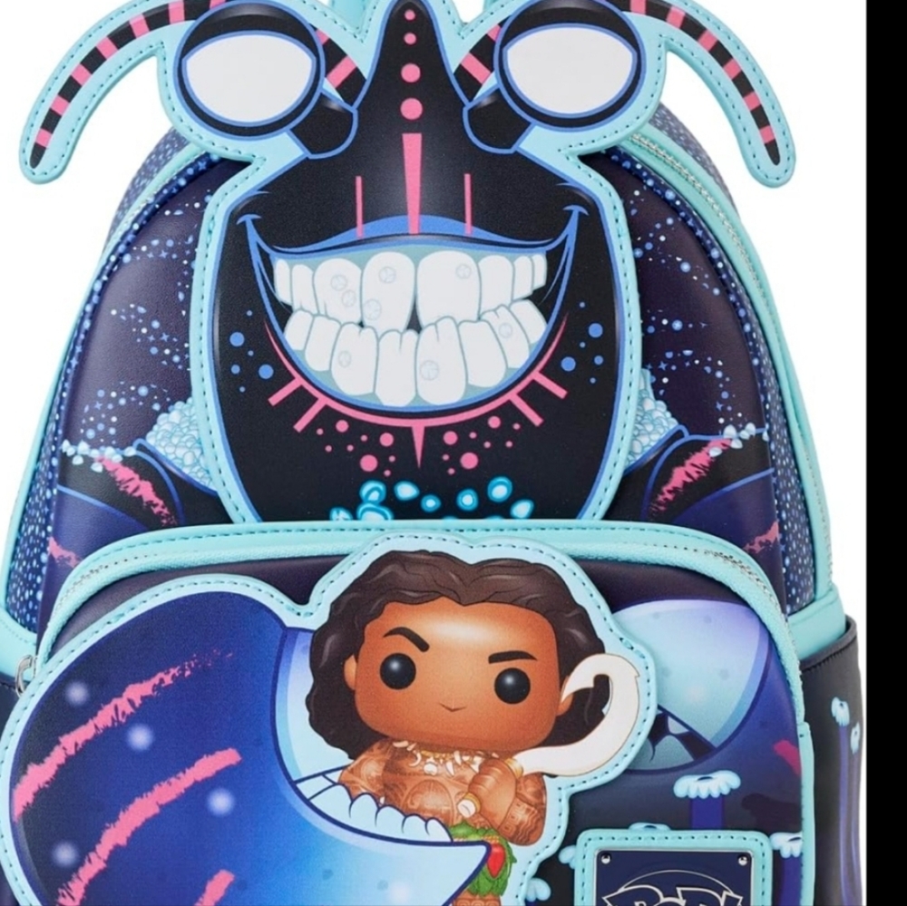 Loungefly Disney Villains: Moana - Tamatoa Glow In The Dark Mini-Backpac… - Picture 4 of 6